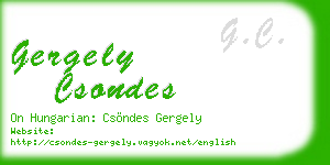 gergely csondes business card